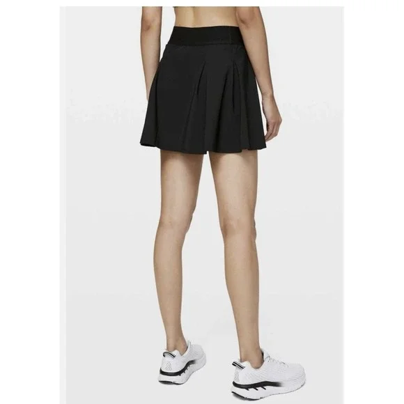 Lululemon Women's Skort Black Pleated‎ Run Tennis Golf Sz 8 Gym Training Pockets
